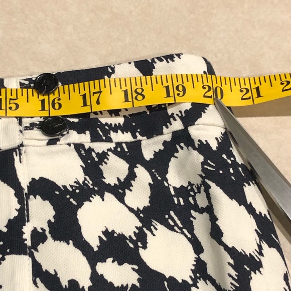 ⭐️ Ann Taylor LOFT Womens Cotton Rayon Pencil Skirt Navy White Geometric Size:16 - Picture 11 of 13